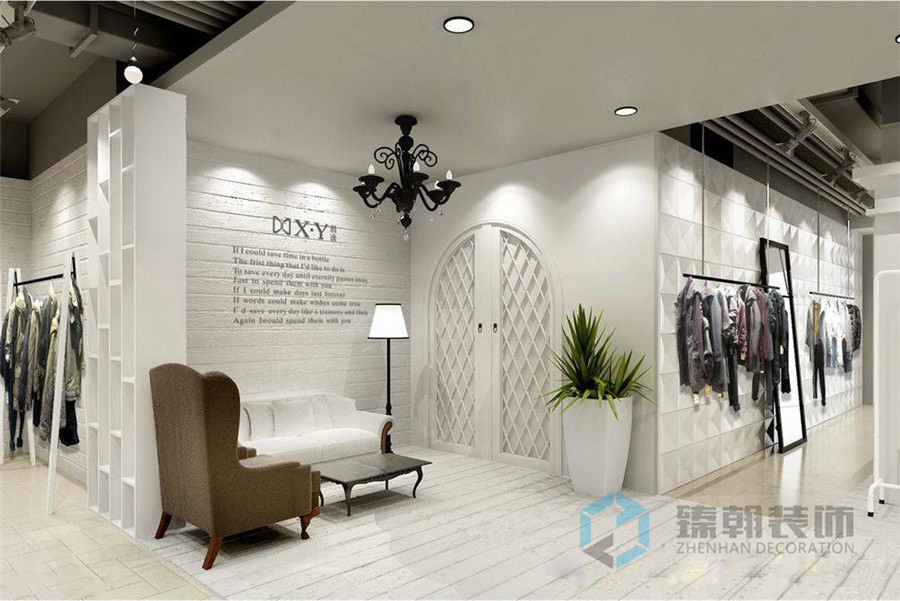300平XY服裝中北店裝修設(shè)計案例