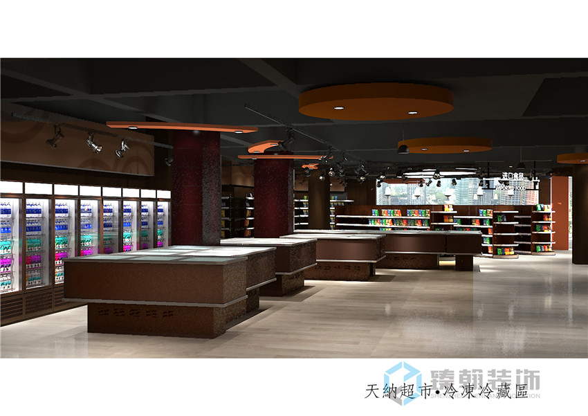 3000平公明進口食品超市裝修設(shè)計案例