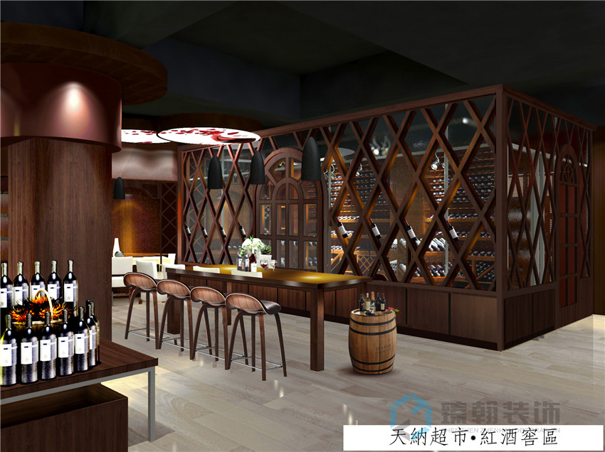 3000平公明進口食品超市裝修設(shè)計案例