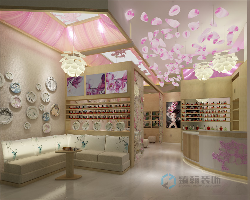 70平尚悅已美甲店裝修設(shè)計案例