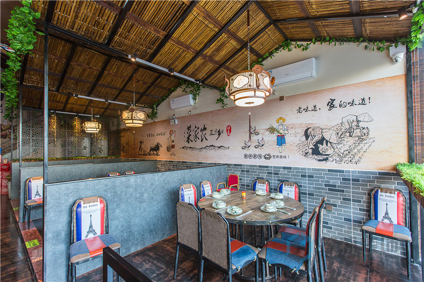 400平山里人家湘菜館裝修設計