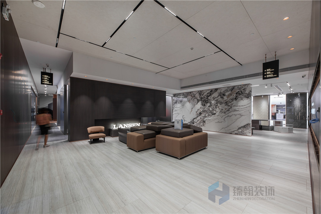 1000平朗生材料展廳裝修