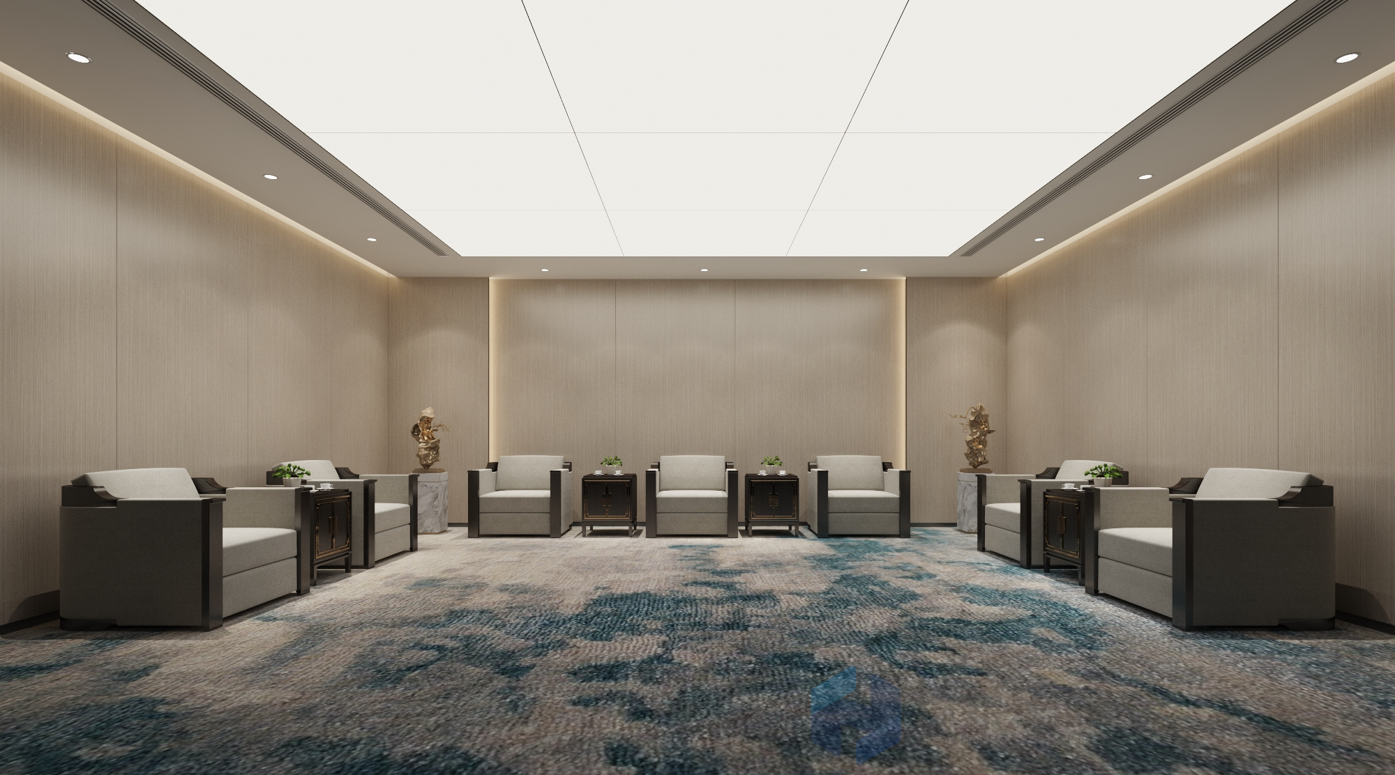 1000㎡中建四局辦公室設(shè)計(jì)